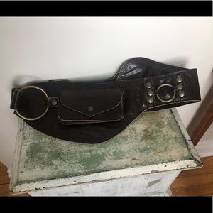 Dark brown belt bag